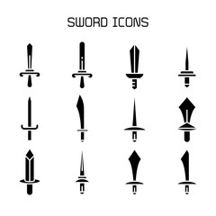 sword and rapier icons set