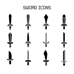 sword and rapier icons set