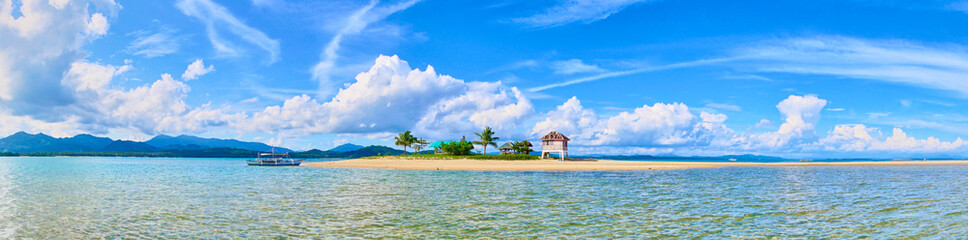 Tiny exotic Island with mini resort in the east part of Palawan - Philippines. Coab Island