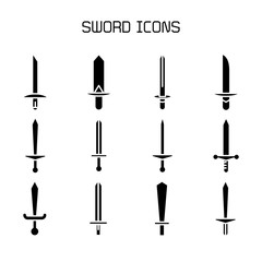 sword and rapier icons set