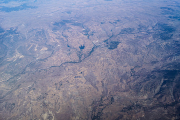 Fototapeta na wymiar Turkey landscape view from the plane