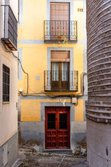 Naklejka premium Narrow street in the old Jewish Quarter of Toledo