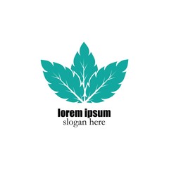 Mint leaves flat vector color icon