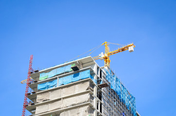 Construction of buildings in the city