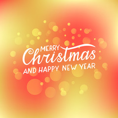 Hand sketched lettering typography Merry Christmas.