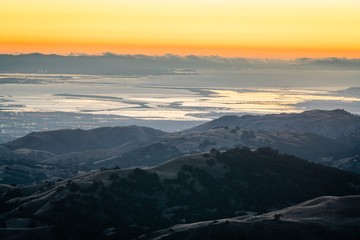 Sunset over California Hills