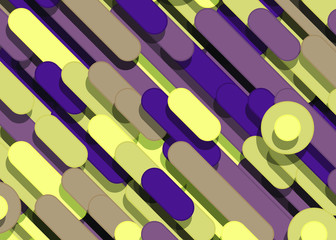 Color Abstract Lines and Circles Generative Art background illustration