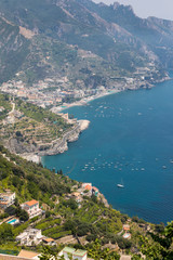 Fototapeta na wymiar View over Gulf of Salerno from Ravello, Campania, Italy