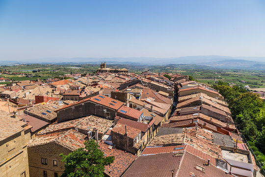 Laguardia, Spain. Scenic view of the city from the top point