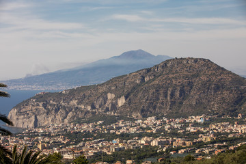 Obraz premium Sorrento. Italy. Aerial view of Sorrento and the Bay of Naples.