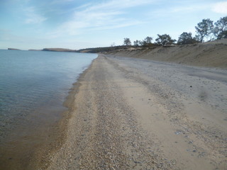 Sea prospecting, Sarai beach. Olkhon Baikal.