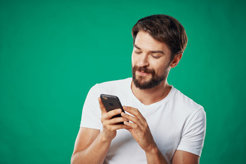 young man with mobile phone