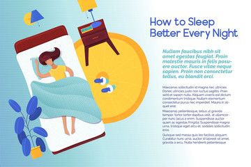 How to sleep better every night banner template
