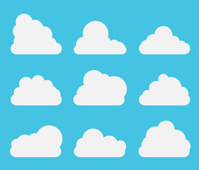 clouds drawing style , vector illustration