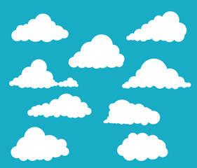clouds drawing style , vector illustration