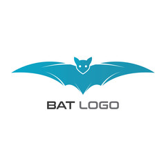 Bat open wings Logo concept elements icon template