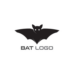 Bat open wings Logo concept elements icon template