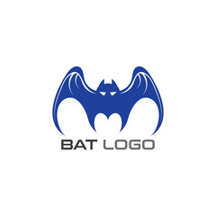 Bat open wings Logo concept elements icon template