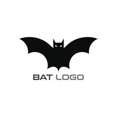 Bat open wings Logo concept elements icon template