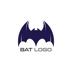 Bat open wings Logo concept elements icon template