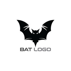 Bat open wings Logo concept elements icon template