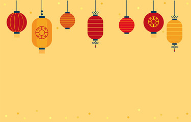 Obraz premium Chinese lantern background for decoration.