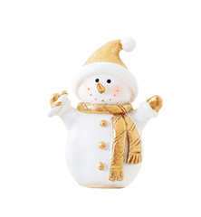 little snowman isolated on white background