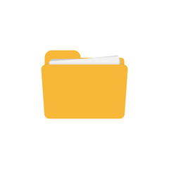 file folder flat icon isolate on white background