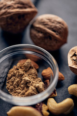 Ingredients for healthy fitness cookies