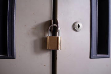 padlock on door