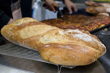 Large loaf of bread isolated