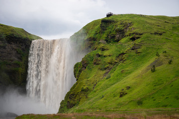 Fototapeta premium Skogafoss waterfall, the biggest waterfall in Skogar. Iceland