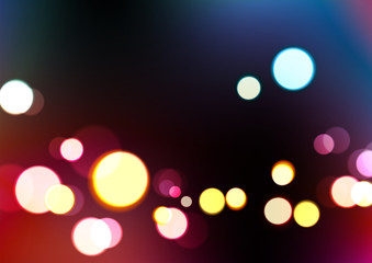 Bokeh lights at night time