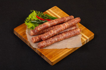 Pork sausages for grill