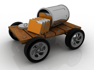 3d rendering folder in recycle bin