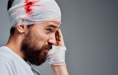 portrait of a man in santa hat