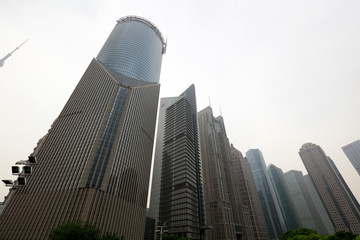 Fototapeta premium Bank of China Tower in Shanghai, China