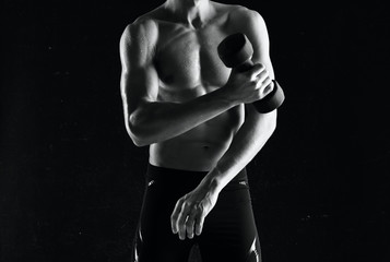 Naklejka premium pumped up man