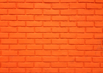 Wall orange brick for background.