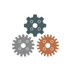 graphic design gear 3d isolate on background ,abstract technology background	