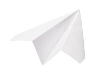 Paper plane isolated on white background