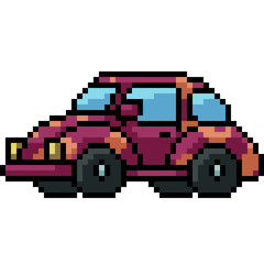 vector pixel art car