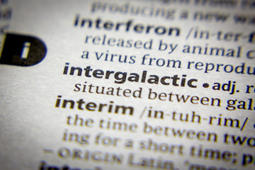 Word or phrase Intergalactic in a dictionary.