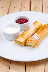 stuffed pancakes with cream cheese