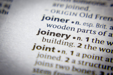 Word or phrase Joinery in a dictionary.