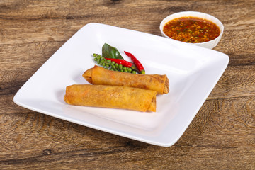 Deep fried spring roll with prawn