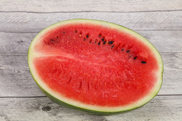 Ripe sweet juicy Half watermelon