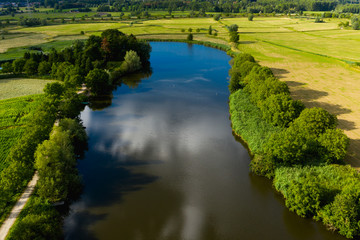 Old Durme river meanders, in Waasmunster, Belgium