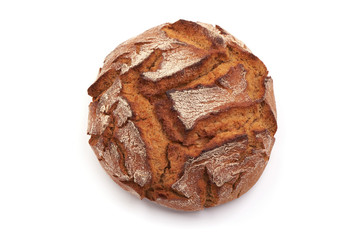 Freshly Baked Homemade Bread, isolated on white background