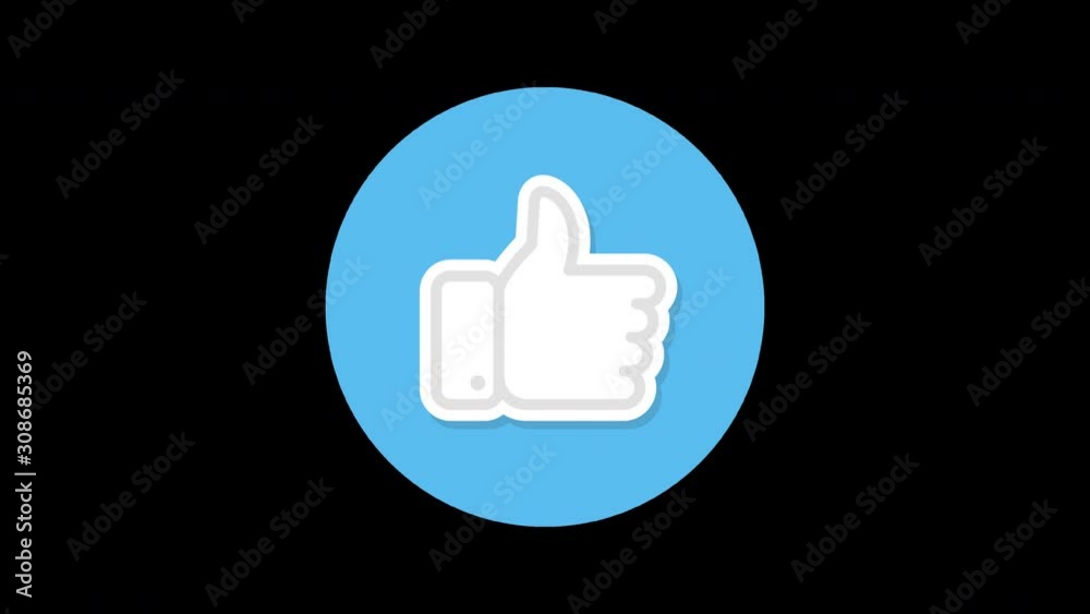 Poster like button. loop animation in alpha channel. 4k resolution.